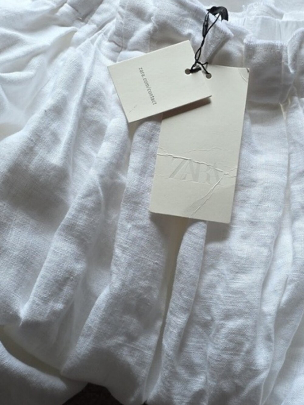 Zara 100% Linen Dress White Size M - Picture 14 of 16